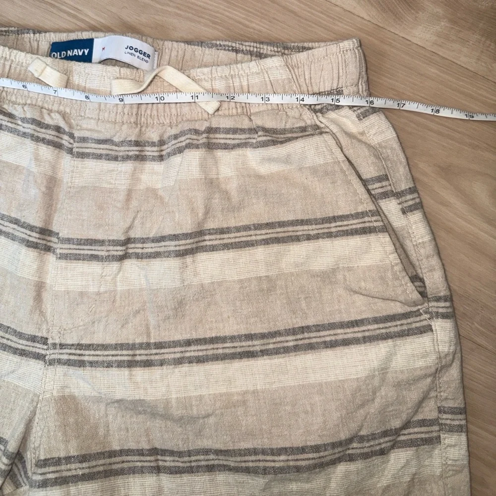 Old Navy Men's Striped Linen Blend Jogger Shorts Size M